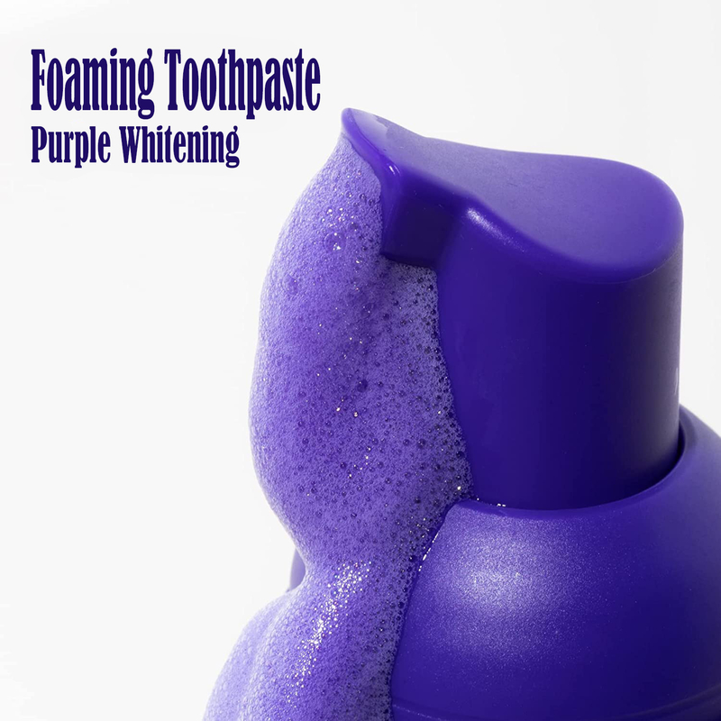 O alvejante oral dos dentes do cuidado do ODM pulveriza o dentífrico de Purple White Foaming do corretor da cor V34