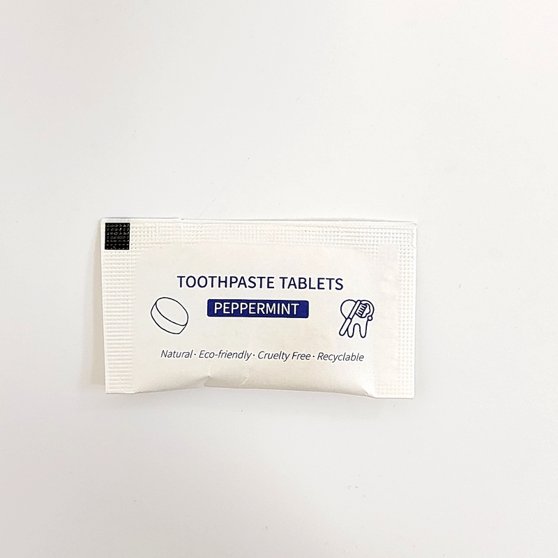 O alvejante dos dentes do tamanho do curso do hotel marca a hortelã orgânica do comprimido do colutório do removedor do mau hálito do dentífrico contínuo