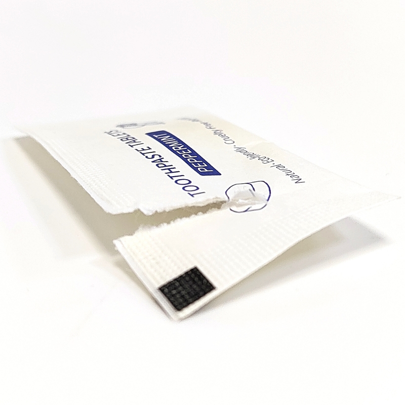 O alvejante dos dentes do tamanho do curso do hotel marca a hortelã orgânica do comprimido do colutório do removedor do mau hálito do dentífrico contínuo