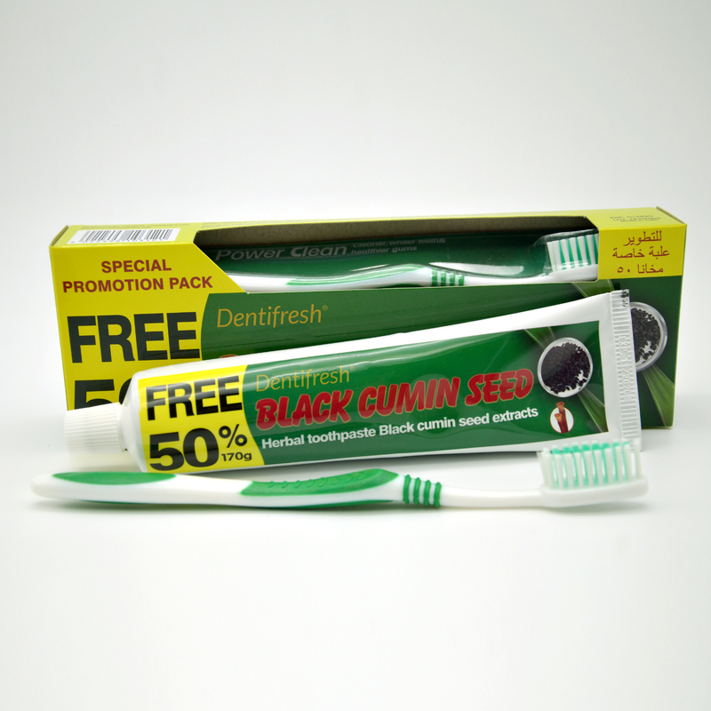 Os dentes do PBF que claream a escova de dentes do dentífrico ajustaram extratos ervais orgânicos da semente de cominhos do preto de Miswak