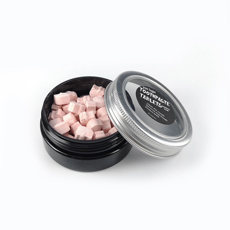 Dentes 50g portáteis do OEM que claream tabuletas com dentífrico de limpeza oral do fluoreto