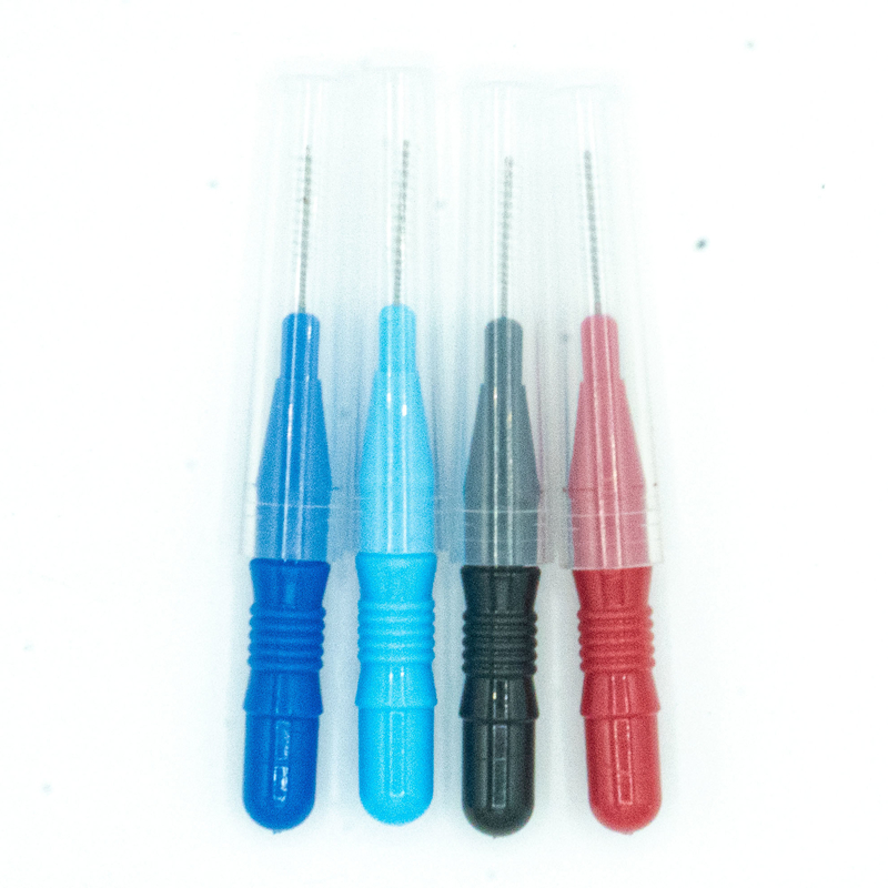 Palito colorido cuidado oral encaixotado da escova Interdental que limpa para a casa