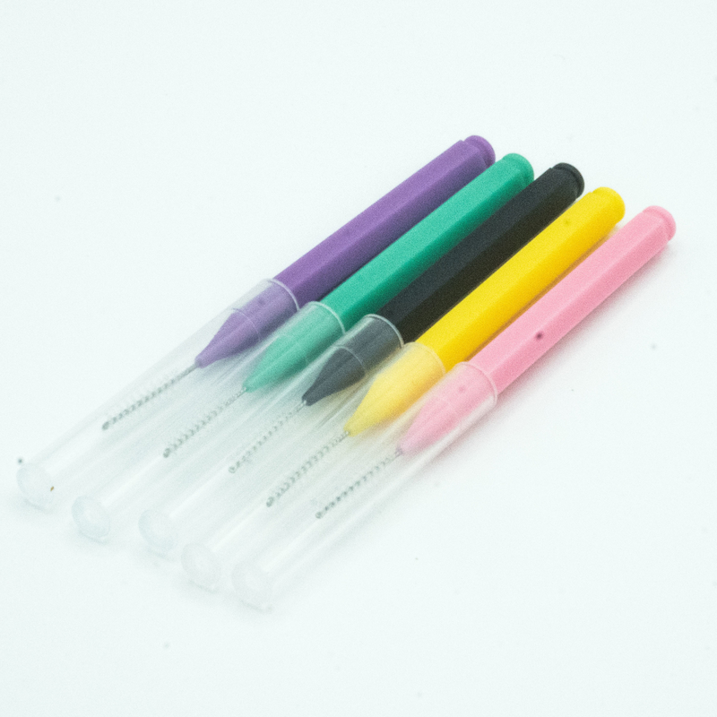 Palito colorido cuidado oral encaixotado da escova Interdental que limpa para a casa