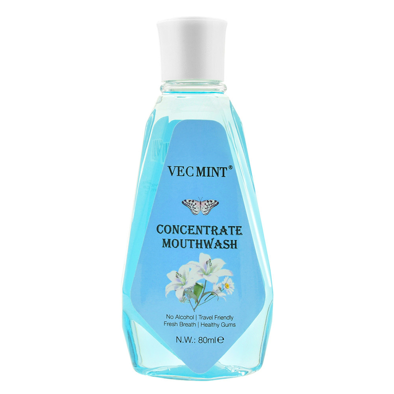 VECMINT sem álcool 80 ml sabores florais antibacteriano concentrado lavagem bucal lavagem oral limpeza de dentes