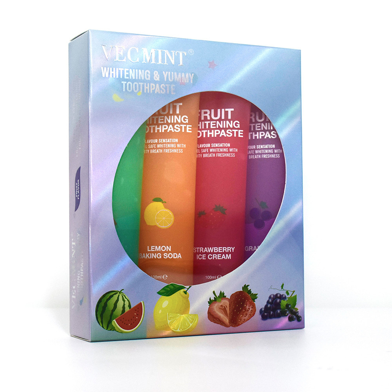 HERBAL Fruto de clareamento de pasta de dentes para adultos personalizada Oem suave fórmula de clareamento de dentes