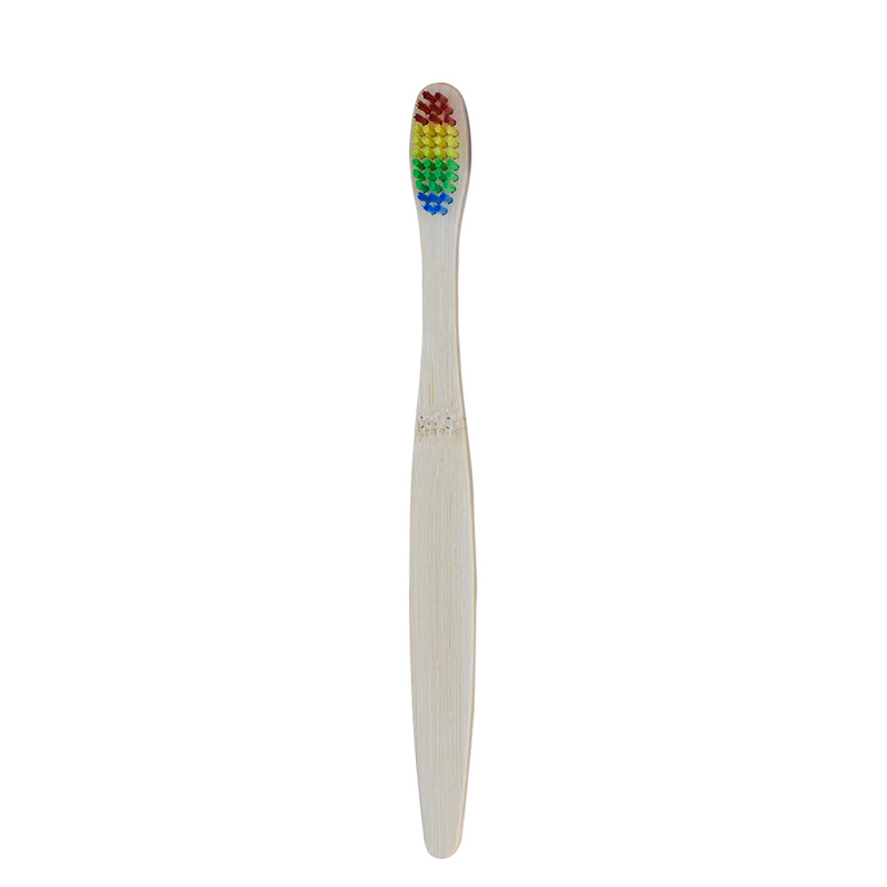 Customizado Gráfico Natural Eco Biodegradável Colorido Suave Hotelar Bamboo Escova de Dentes Com Embalagem