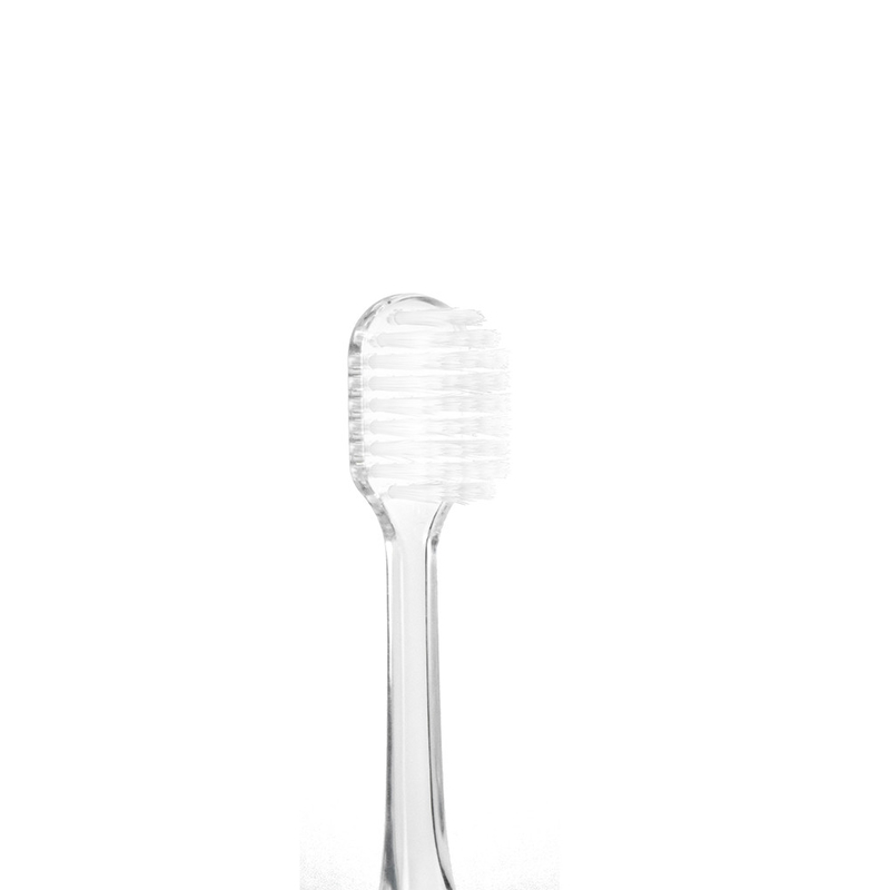 Venda direta de fábrica Preço baixo Alta qualidade Cristal transparente Escovinha colorida de dentes para adultos Escovinha suave personalizada
