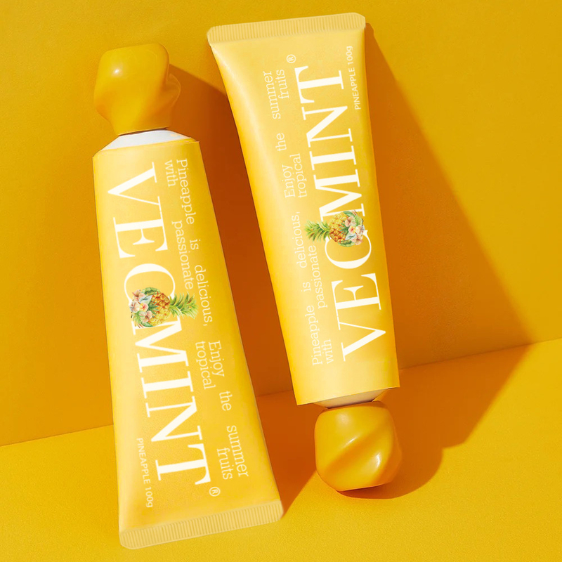 Marca privada Tubos de alumínio Branqueamento de Dentes Hidroxiapatita Frutas Respiro fresco Remover manchas Branqueamento de pasta de dentes