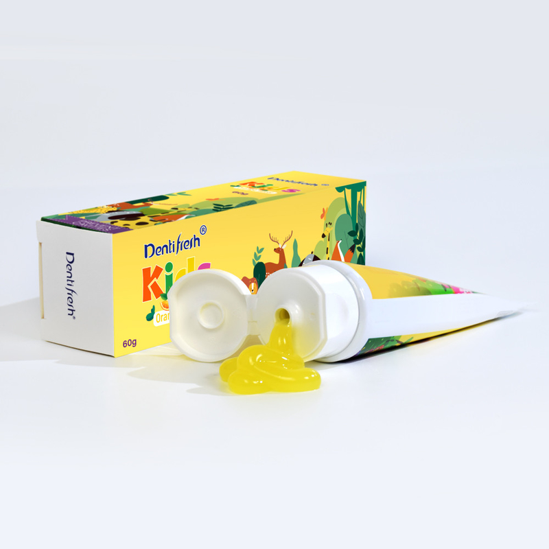 DENTIFRESH 60g Dentopasta de sabor laranja Dentopasta de sabor laranja Dentopasta para crianças Dentopasta de mini capacidade