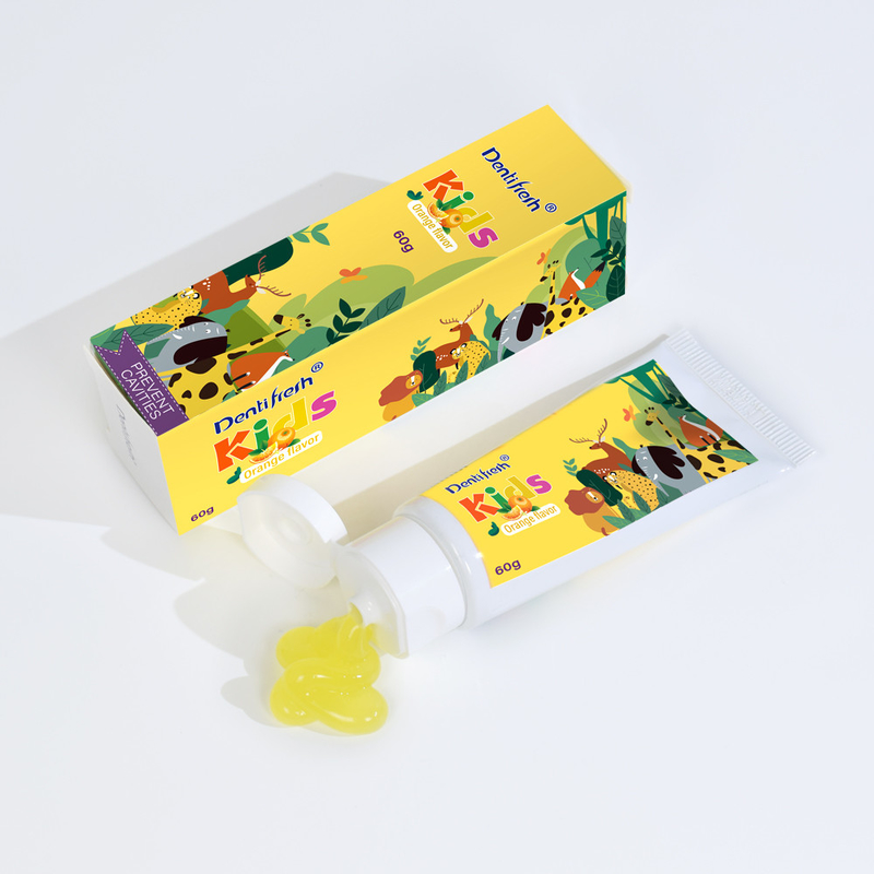 DENTIFRESH 60g Dentopasta de sabor laranja Dentopasta de sabor laranja Dentopasta para crianças Dentopasta de mini capacidade