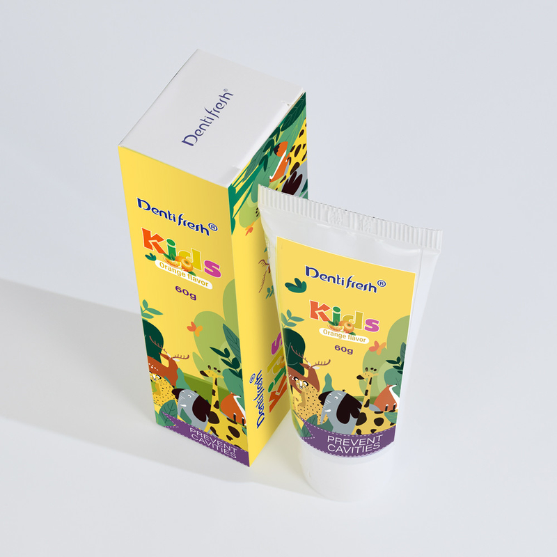 DENTIFRESH 60g Dentopasta de sabor laranja Dentopasta de sabor laranja Dentopasta para crianças Dentopasta de mini capacidade