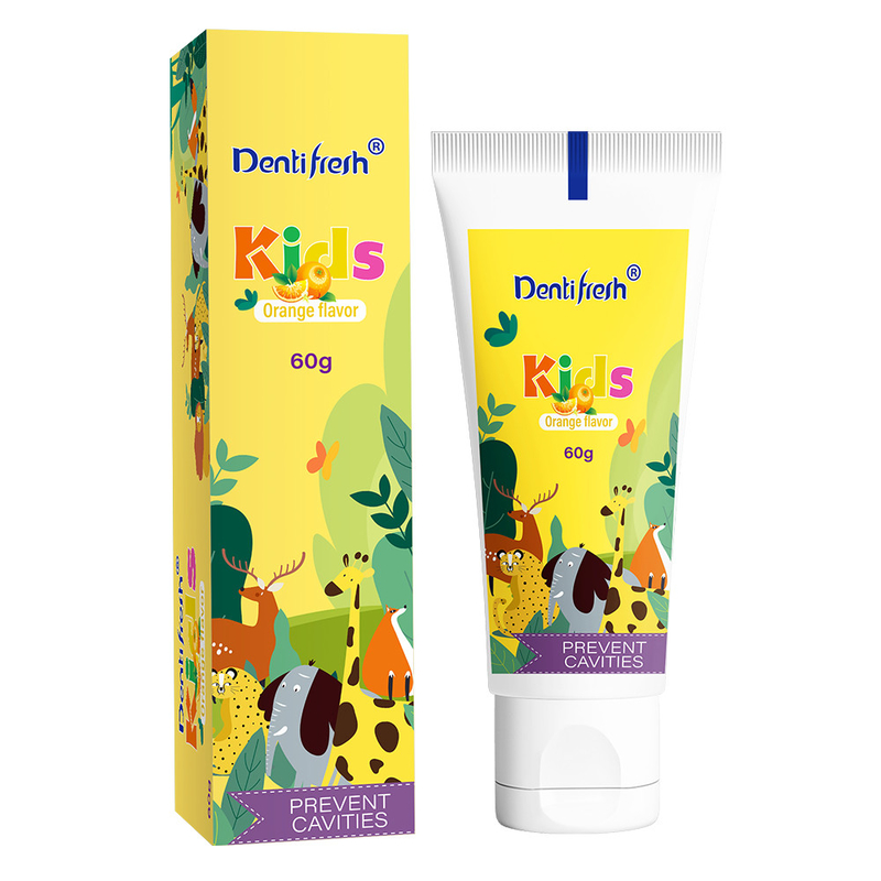 DENTIFRESH 60g Dentopasta de sabor laranja Dentopasta de sabor laranja Dentopasta para crianças Dentopasta de mini capacidade