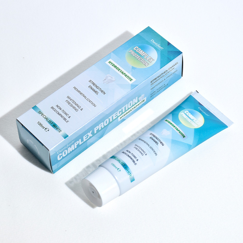 DENTIFRESH 100 g de pasta de dentes de hidroxiapatita de sabor de hortelã pasta de dentes de sabor de hortelã para adultos pasta de dentes de logotipo personalizado
