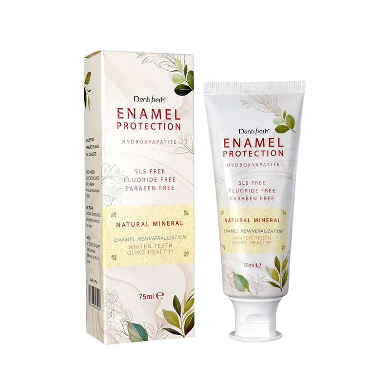 Dentifresco 75 ml de pasta de dentes - Hydroxyapatite SLS - livre de flúor livre com mineral natural para remineralização do esmalte