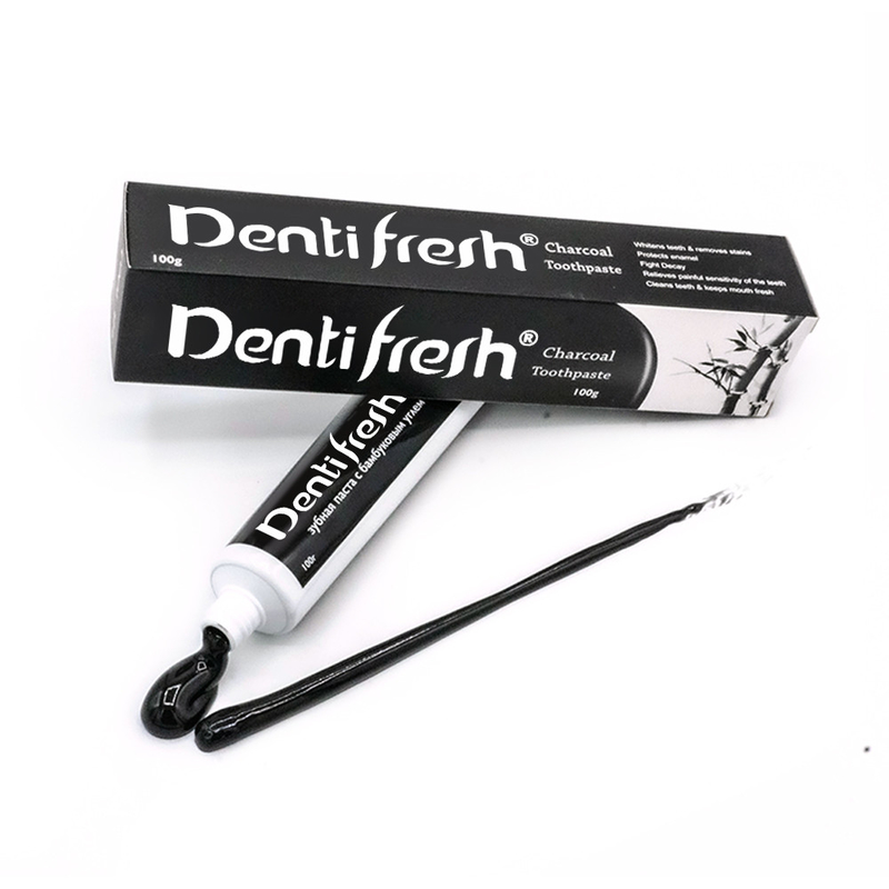 COOL ATE Pasta de dentes de carvão de bambu - Remove manchas e protege gengivas 100g Fortalece os dentes Frescura duradoura e sensação de limpeza