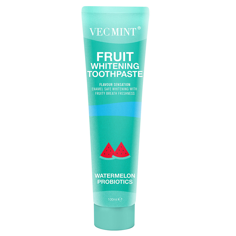 Vecmint 100ml Frutas - Conjunto de pasta de dente de clareamento com sabor - 4 sabores deliciosos, esmalte - Branqueamento seguro e frescura frutífera