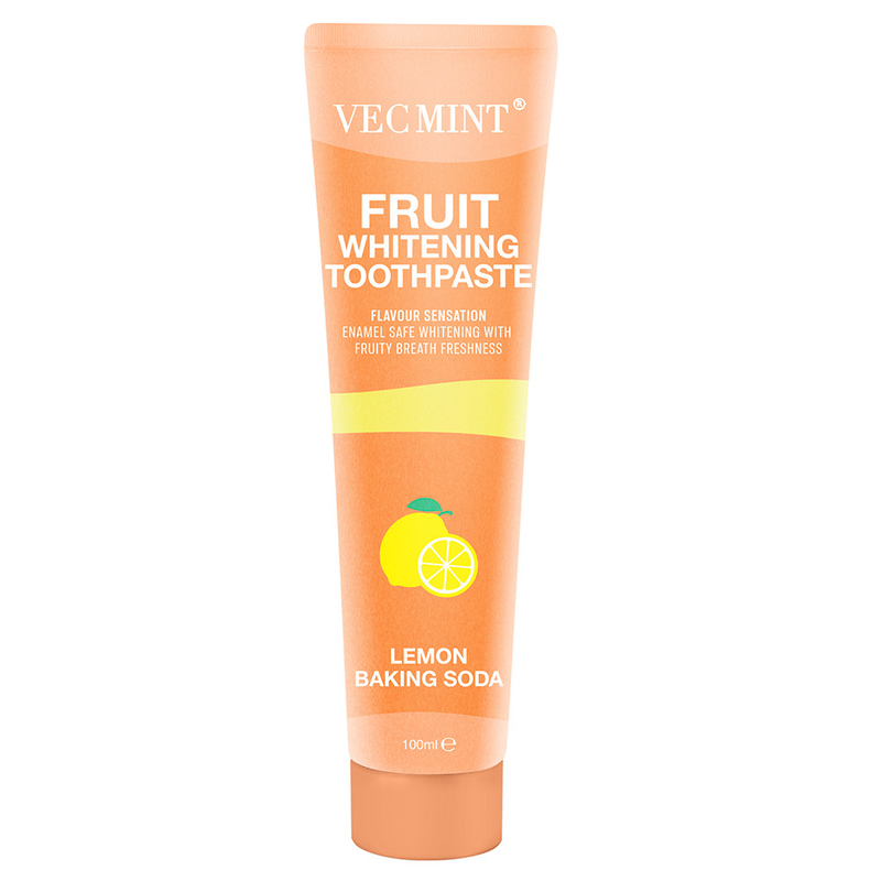 Vecmint 100ml Frutas - Conjunto de pasta de dente de clareamento com sabor - 4 sabores deliciosos, esmalte - Branqueamento seguro e frescura frutífera