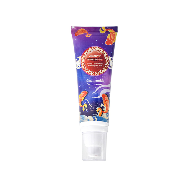 VECMINT 100 ml de pasta dental de essência de ervas - com extracto de Sophora Flavescens e Malva Verticillata - fórmula de branqueamento com niacinamida