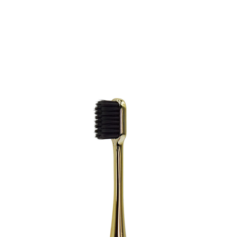 VECMINT Escova de dentes de alta qualidade para adultos de ouro de champanhe: Design requintado para uma higiene oral superior, perfeita para uso diário