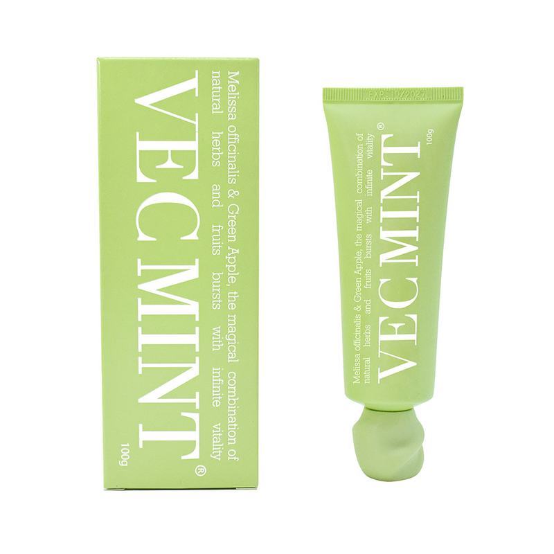 VECMINT 100g de pasta de dentes: liberte a vitalidade oral com ervas e frutas naturais mágicas (Melissa officinalis e maçã verde)
