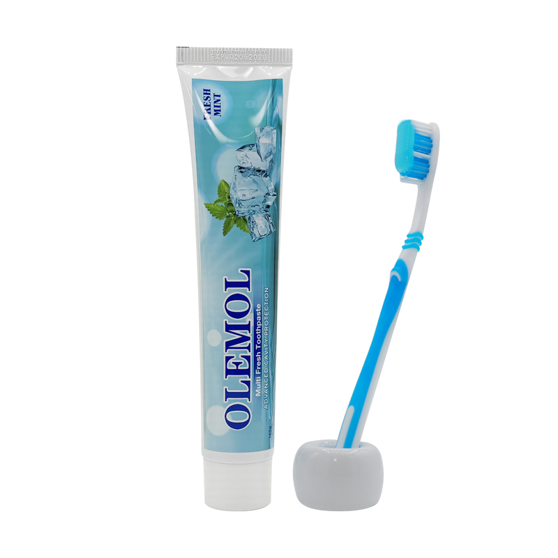 Creme Dental OLEMOL Multi Fresh 100g - Sabor Menta Fresca com Proteção Avançada contra Cáries para Higiene Oral Diária e Cuidados Dentários