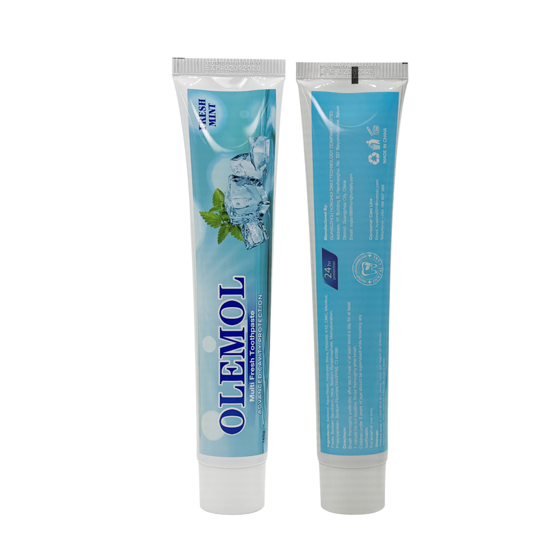 Creme Dental OLEMOL Multi Fresh 100g - Sabor Menta Fresca com Proteção Avançada contra Cáries para Higiene Oral Diária e Cuidados Dentários