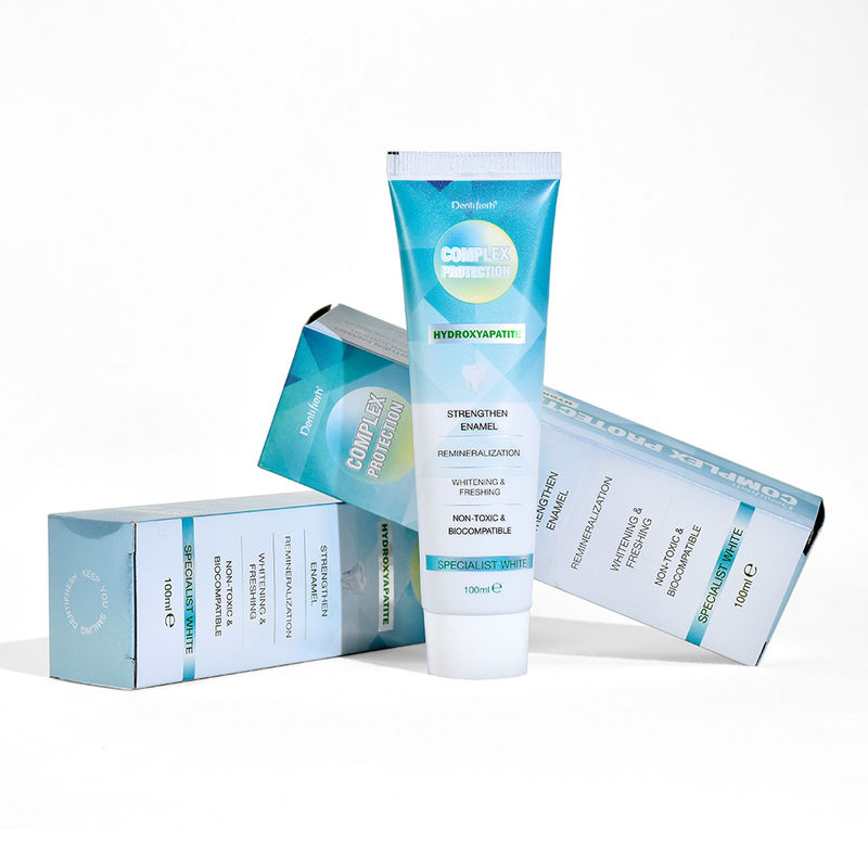 Efeito de clareamento moderado Dentes Creme dental de clareamento com escova de dentes duas vezes por dia e ingredientes de fitato de sódio