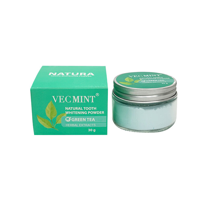 NATURA VECMINT Pó natural de clareamento dental - Tâ verde Extractos de Ervas de Cuidados Bucais Pó de clareamento dental (30g)