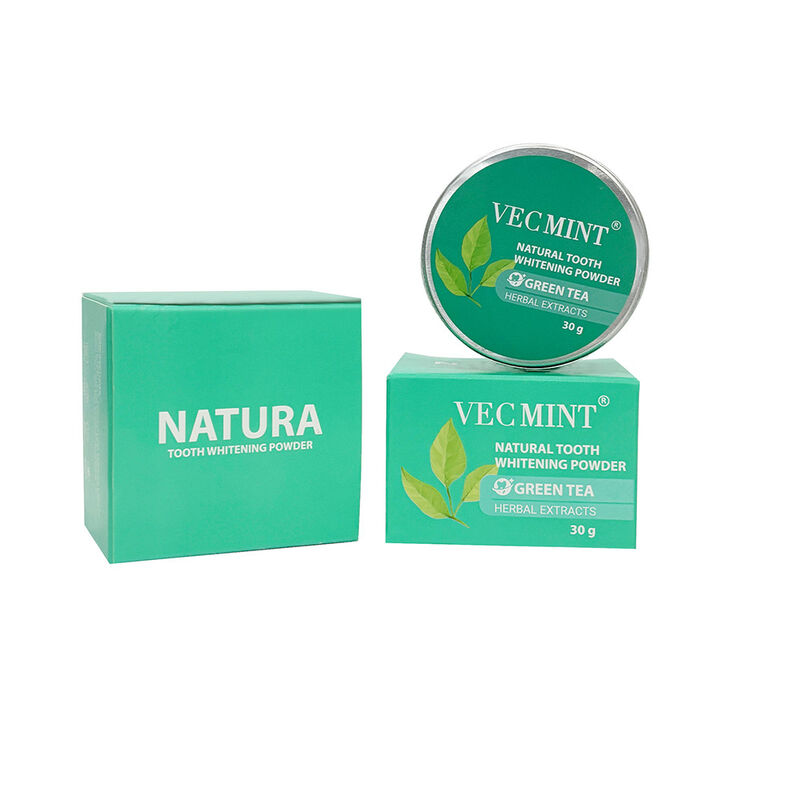 NATURA VECMINT Pó natural de clareamento dental - Tâ verde Extractos de Ervas de Cuidados Bucais Pó de clareamento dental (30g)