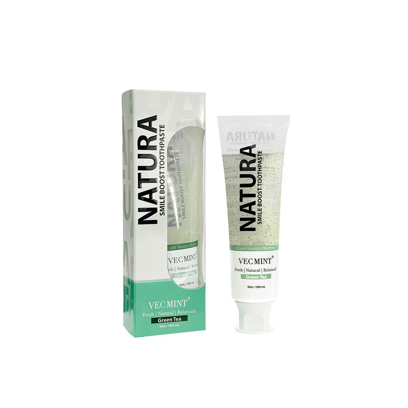 NATURA VECMINT Smile Boost Creme Dentário Natural de Base Vegetal, Sabor de Chá Verde, Fresco e Equilibrado
