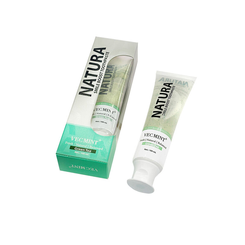 NATURA VECMINT Smile Boost Creme Dentário Natural de Base Vegetal, Sabor de Chá Verde, Fresco e Equilibrado