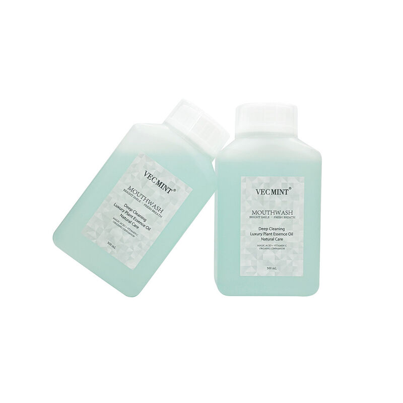VECMINT Boca Natural - Limpeza Profunda Cuidados Orais Enxaguar com óleo de essência vegetal de luxo para o hálito fresco 500 ml