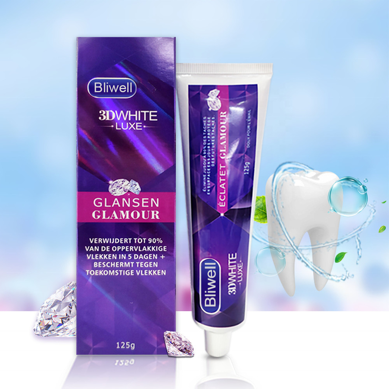 Esmalte a hortelã branca brilhante orgânica segura do dentífrico 3D Flavoured o dentífrico para adultos