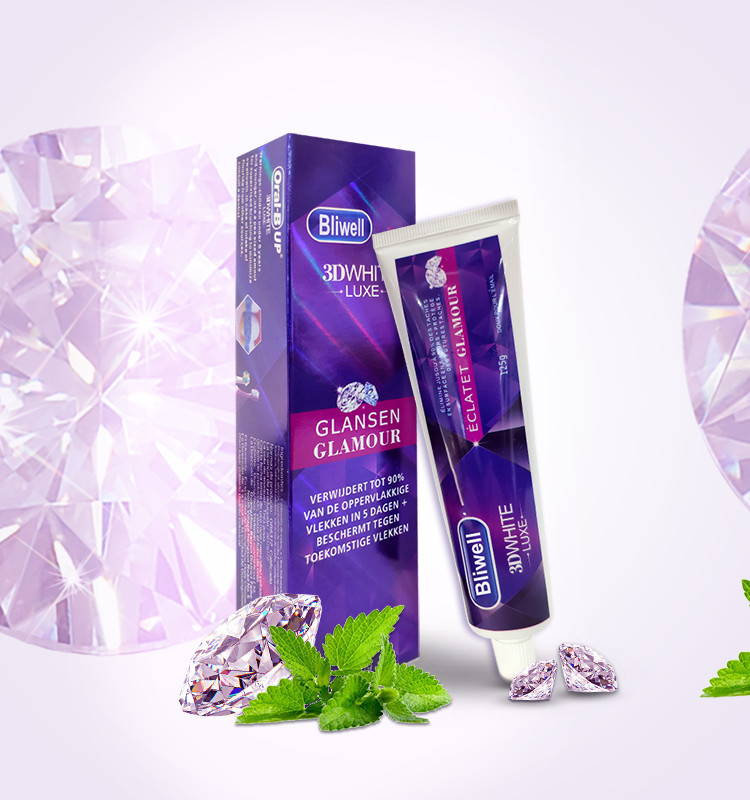Esmalte a hortelã branca brilhante orgânica segura do dentífrico 3D Flavoured o dentífrico para adultos