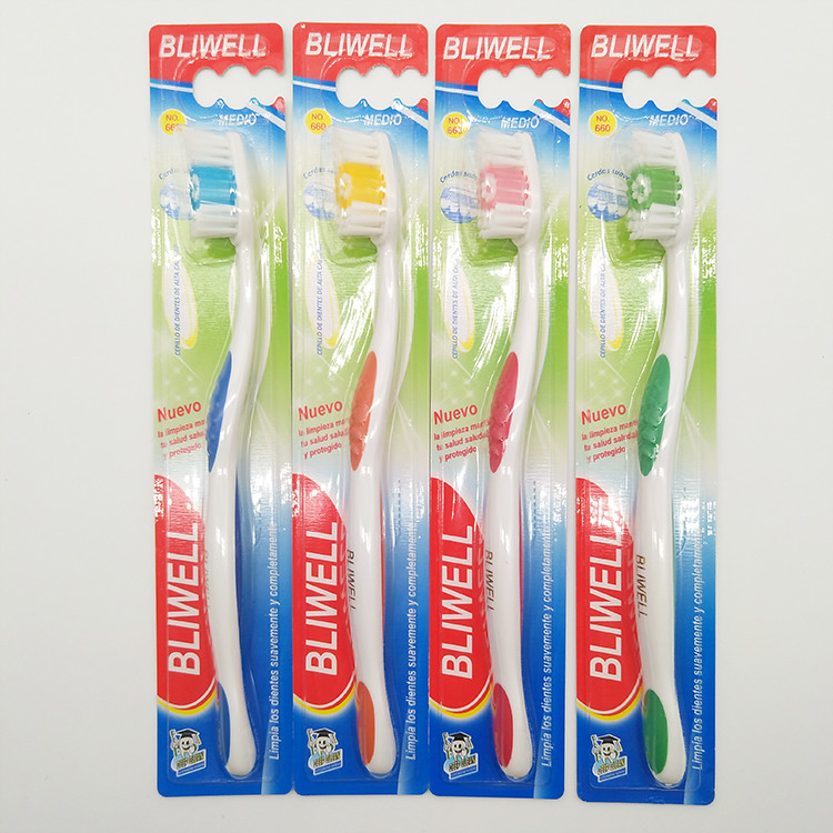 Escova de dentes reusável macia limpa oral plástica do punho amigável por atacado da cor do OEM Eco