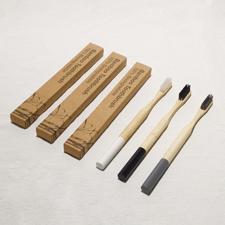Da escova de dentes de bambu oral do carvão vegetal do vegetariano do cuidado dos adultos cor misturada